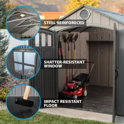 Lifetime Plastic Outdoor Storage Shed - 8x10ft 12 Lifetime Plastic Outdoor Storage Shed - 8x10ft -Garden Furniture Store 13660829 5054949045993247