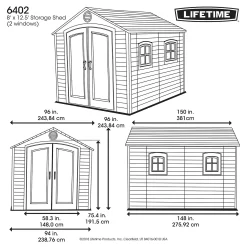 Lifetime Plastic Outdoor Storage Shed - 8x12.5ft 13 Lifetime Plastic Outdoor Storage Shed - 8x12.5ft -Garden Furniture Store 13660830 1565012583932607