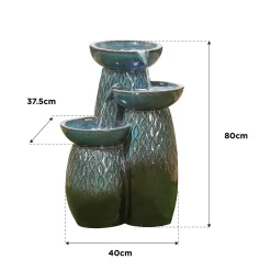 Stylish Fountain Glazed Trio Water Feature With LEDs 9 Stylish Fountain Glazed Trio Water Feature With LEDs -Garden Furniture Store 13846047 1304962028404822