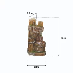 Stylish Fountain Fence Post Pours Water Feature With LEDs -Garden Furniture Store 13846055 2704978881001455