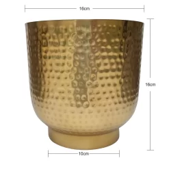 Hammered Brass Indoor Plant Pot - 16cm 10 Hammered Brass Indoor Plant Pot - 16cm -Garden Furniture Store 13887185 1204999809918699