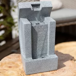 Stylish Fountain Kiso Column Garden Water Feature With LEDs -Garden Furniture Store 13947172 1325005844798628