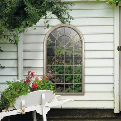 MirrorOutlet Somerley Eden Country Arch Large Metal Garden Mirror - 129x76cm -Garden Furniture Store 13950557 2014987139974299