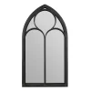 MirrorOutlet Black Somerley Chapel Arch Extra Large Metal Garden Mirror - 150x81cm -Garden Furniture Store 13950566 1414987173044793