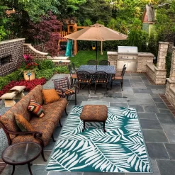 Homebase Outdoor Rug - Teal 120x180cm 7 Homebase Outdoor Rug - Teal 120x180cm -Garden Furniture Store 13953333 1274989199482873