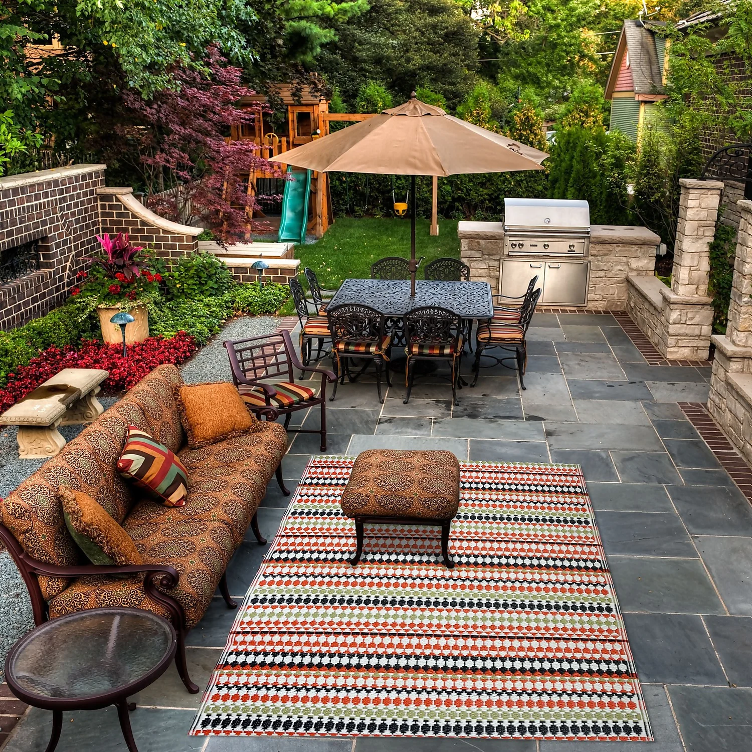 Homebase Outdoor Rug - Bohemian 120x180cm 5 Homebase Outdoor Rug - Bohemian 120x180cm - Image 3