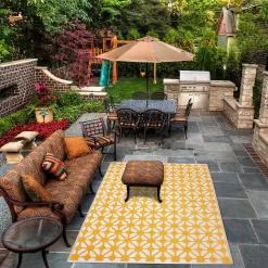 Homebase Outdoor Rug - Mustard 160x230cm 7 Homebase Outdoor Rug - Mustard 160x230cm -Garden Furniture Store 13953338 1144989199346799