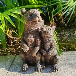 Bronze Look Squirrel Family Garden Ornament -Garden Furniture Store 13965954 2035014597262265