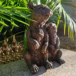 Bronze Look Squirrel Family Garden Ornament -Garden Furniture Store 13965954 3315014597292721