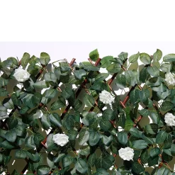 Faux Leaf Trellis 90x180cm - White Rose -Garden Furniture Store 13971220 1875014602990897