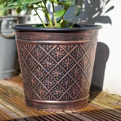 Vintage Allium Patterned Cone Pot - 37cm -Garden Furniture Store 13973621 1825011239797751