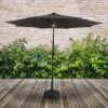 Parasol With Solar Lights 2.7m - Dark Grey 1 Parasol With Solar Lights 2.7m - Dark Grey -Garden Furniture Store 13998274 1945005795344072