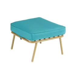 Omari Metal Garden Corner Sofa Set - Teal & Gold -Garden Furniture Store 14005699 1405022704726583