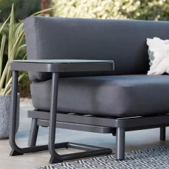 Heba Grey Metal Garden Corner Sofa Set -Garden Furniture Store 14005702 1385022704489562