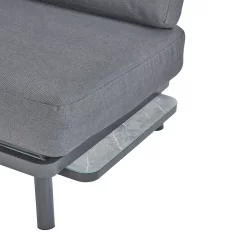 Heba Grey Metal Garden Corner Sofa Set -Garden Furniture Store 14005702 4265022704746602