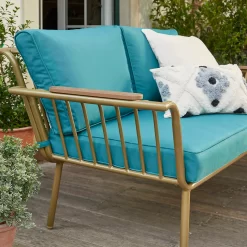 Omari Metal Garden Sofa Set - Teal & Gold 14 Omari Metal Garden Sofa Set - Teal & Gold -Garden Furniture Store 14005703 3075022638036340