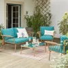 Omari Metal Garden Sofa Set - Teal & Gold -Garden Furniture Store 14005703 7215022637976469