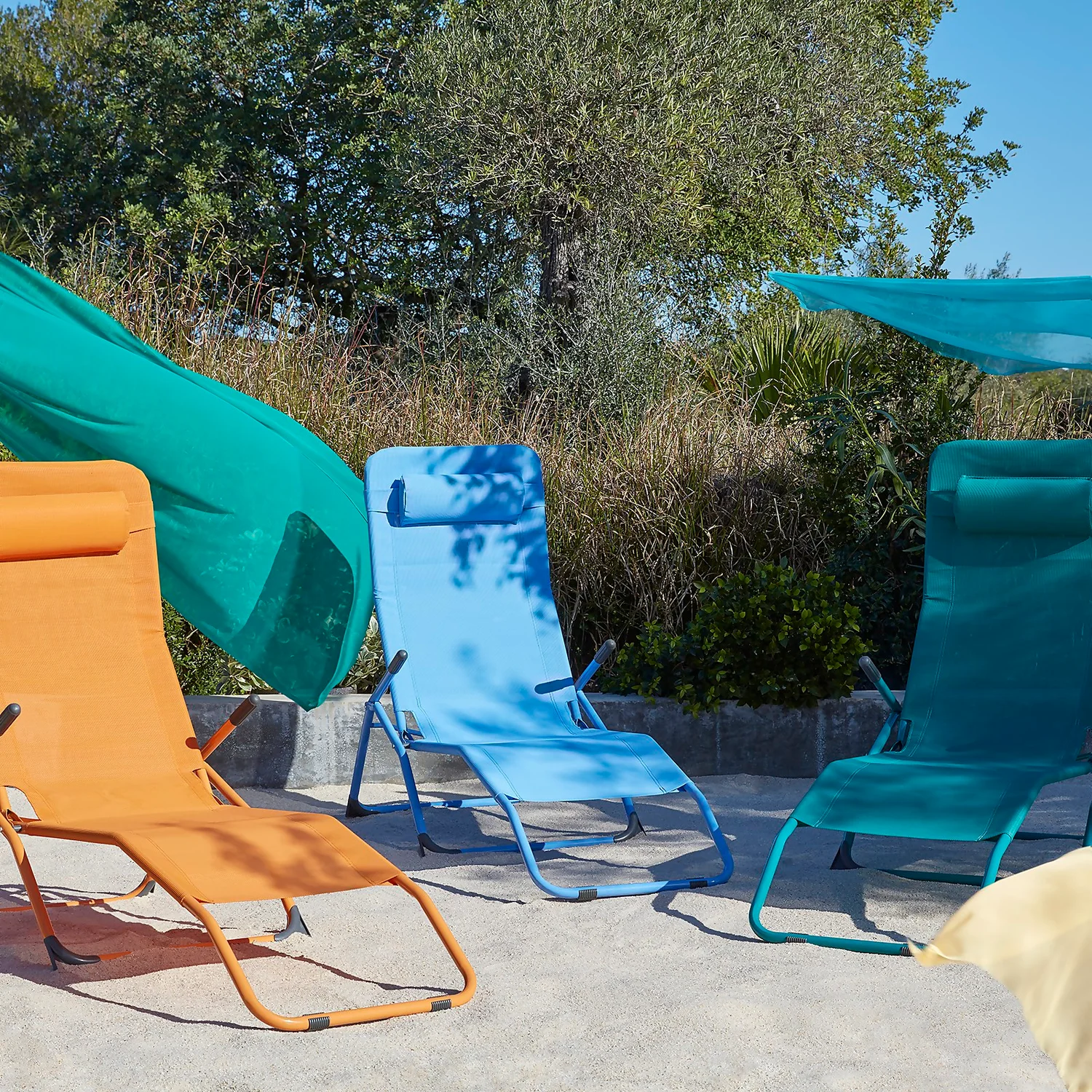 Siesta Sun Lounger - Blue 5 Siesta Sun Lounger - Blue - Image 3