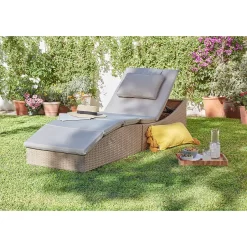 Natural Folding Rattan Sun Lounger -Garden Furniture Store 14005776 5095022649640844