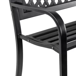 Black Steel Garden Bench 11 Black Steel Garden Bench -Garden Furniture Store 14005779 5405018249740746