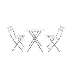 Millie Metal Bistro Set - Grey -Garden Furniture Store 14005781 2855018249611251