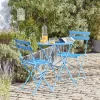 Millie Metal Bistro Set - Blue -Garden Furniture Store 14005783 1605022384336357