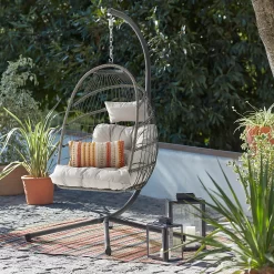 Grey Single Garden Hanging Chair -Garden Furniture Store 14005785 1595032481802891