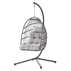 Grey Single Garden Hanging Chair -Garden Furniture Store 14005785 1885032481756478