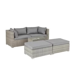 Cairo Grey Rattan Effect Garden Sofa Set -Garden Furniture Store 14005786 2075022102996918