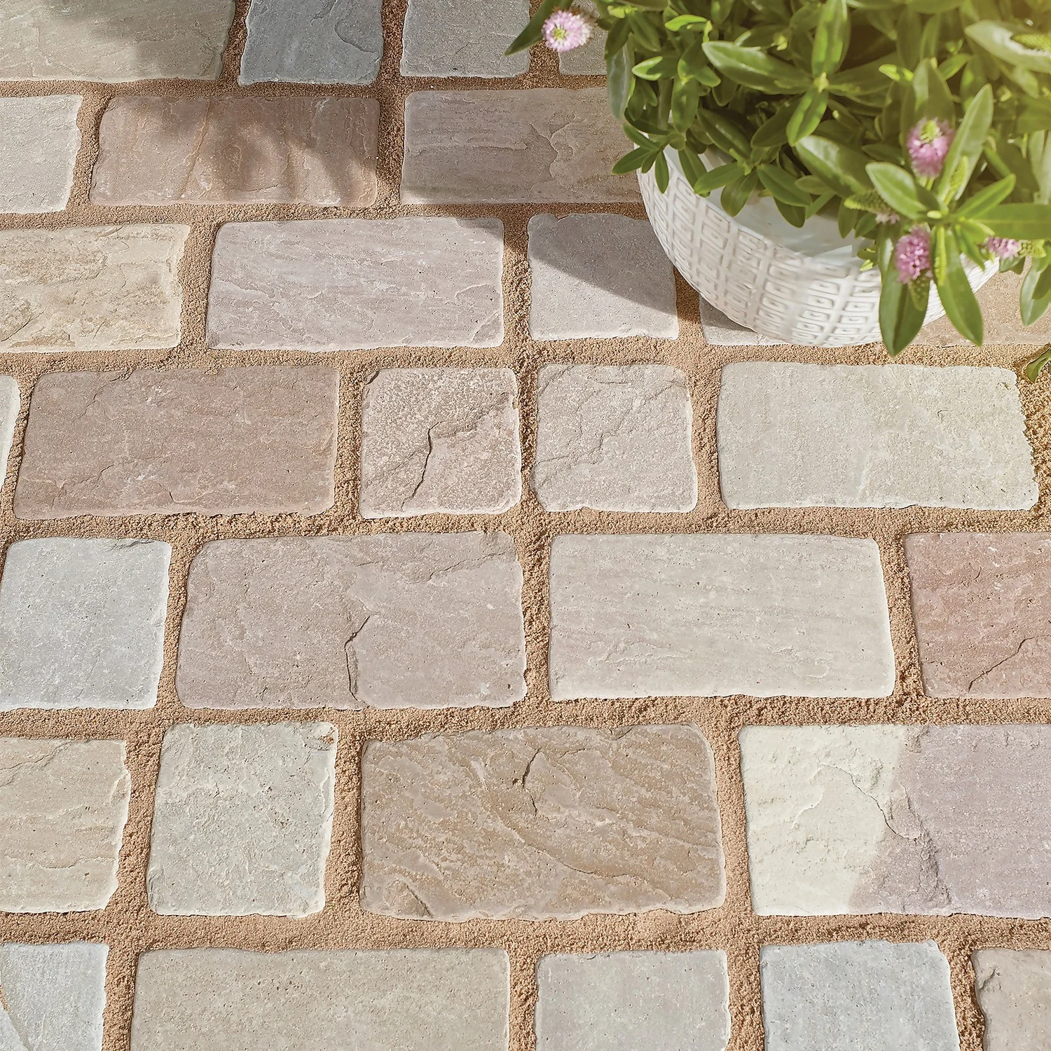 Stylish Stone Tumbled Cobble Set 100 X 100mm - Sycamore 4 Stylish Stone Tumbled Cobble Set 100 X 100mm - Sycamore - Image 2