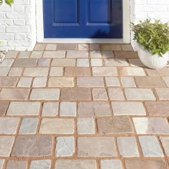 Stylish Stone Tumbled Cobble Set 100 X 100mm - Sycamore